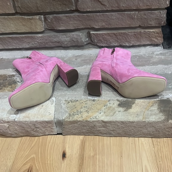 Pink Suede Ankle Boots - Picture 2 of 2
